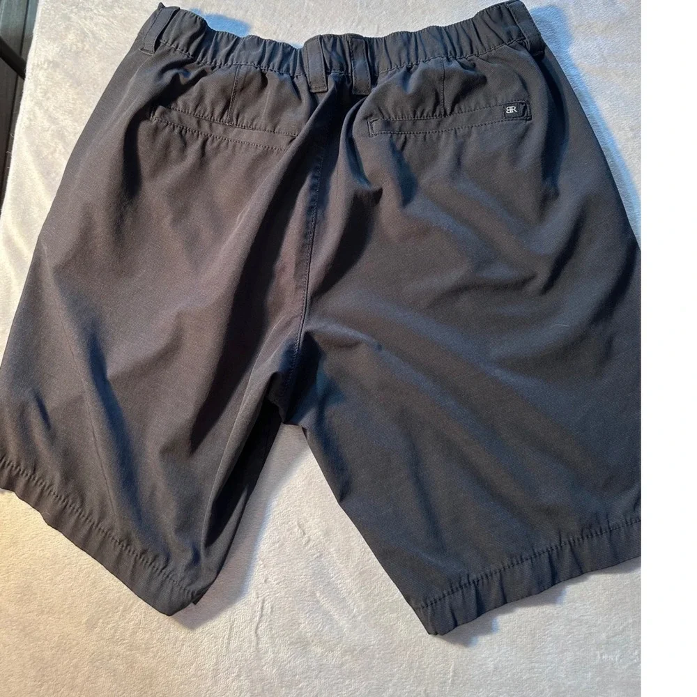 Banana Republic Core Temp Shorts Mens 34 Black Elastic Waist Stretch Chino 9